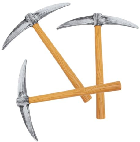 SAFIGLE 3 Pezzi Piccone Pala Schiuma Piccone Puntelli Schiuma Puntelli Piccone Giocattolo Piccone Puntelli Trucco Faux Modelli di Piccone Modello di Piccone Falso Giocattolo