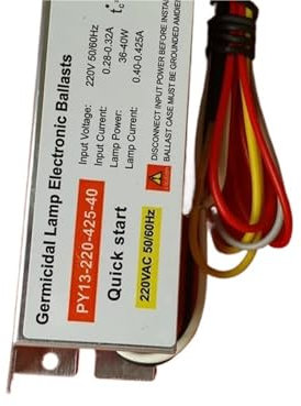 KAYPBWQMG 1PCS 40W Vorschaltgerät PY13-230-425-40 Spezialvorschaltgerät for UV-Lampe 36-40W Vorschaltgerät