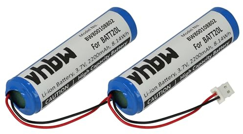 vhbw 2X Akku Ersatz für BATT20L für digital Radio (2200 mAh, 3,7 V, Li-Ion)