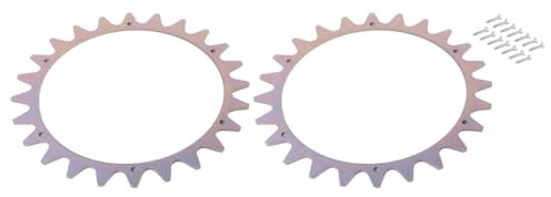 Tiardey 1 par de púas de tracción para Rueda de Robot cortacésped Worx L de 225 mm, púas de Rueda Antideslizantes de Acero Inoxidable compatibles con WR153E, WR155E, WR147E.1, WR148E