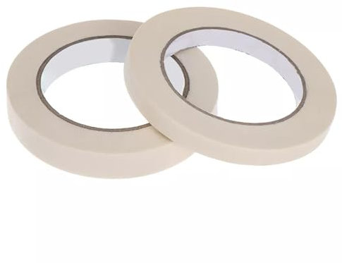 Gsedaox 2 Pack Masking Artists Tape, Acid-Free Self-Adhesive Tape for Drafting Art Watercolor Painting Canvas Framing Paint Mask,1cm Wide 50 m Long White