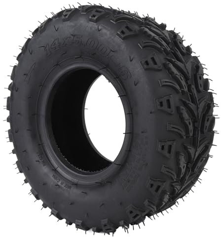 14x5.00-6 ATV UTV Tire, Universal All Terrain Tire, Trail Mud Sand Off Road Tire for 4 Wheelers ATV, Quad Lawn, Wheelbarrows, Go Kart, Snow Blower, Tractor, Lawn Mower Tires