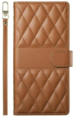 Cover per Samsung Galaxy A24 4G, custodia a portafoglio per Samsung Galaxy A24 4G, custodia a portafoglio per Samsung Galaxy A24 4G, custodia a portafoglio con chiusura magnetica, colore: Marrone