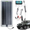 Chargeur de batterie solaire pour voiture, 30 W, 12 V, alimentation solaire, 41,9 x 20,8 cm, installation facile Plug and Play, kit de charge à régime délicat, idéal pour une utilisation automobile et