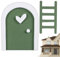 Porte fatate per alberi, casetta da giardino fatato | Mini porta delle fate in legno con decorazione da giardino | Artigianato decorativo per decorazioni da giardino, accessori per case sull'albero pe
