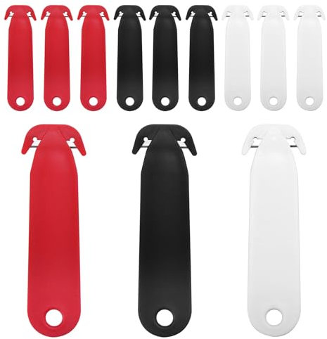 Moorstdel Safety Cutter Tool (Pack of 9) Ergonomic Film Cutting Blade,Unique Double Hook Design-Disposable Safety Cutter with Cutting Blade for Box,Strap, Carton and Package Opener (No Exposed Blade)