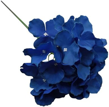 PCS 15,2 cm teste di ortensie artificiali in seta decorazione fiori giardino decorazione floreale viola garofano fiori artificiali (blu, taglia unica)