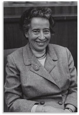 Poster mit amerikanischer politischer Philosophin Hannah Arendt, Poster, Kunstdruck, Wandgemälde, Leinwandposter, moderne Schlafzimmerdekoration, 50 x 75 cm