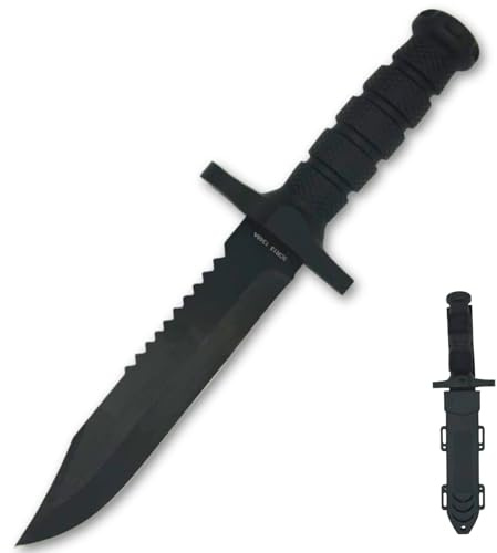 Generico Coltello Survival Outdoor Professionale – Lama Affilata per Bushcraft e Campeggio – Impugnatura Antiscivolo Ergonomica – Fodero Rigido per Trasporto Sicuro