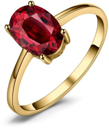 JewelryPalace Echt Edelstein Granat Citrin Peridot Blautopas Amethyst Ringe, Verlobungsring Promise Solitär Verlobung Ring Silber 925 Damen, Silberringe Antragsring Ringe, Damen Schmuck Rosegold Gold