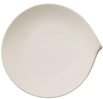 Villeroy & Boch Flow Flat Gourmet Plate, 31 x 29 cm, Premium Porcelain, White