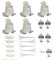 Widmann 8006W - Party-Set Buon Anno in Silber, 5 Partyhüten, 5 Kronen, 5 Partytrompeten, 5 Tröten u. 1 Pack Luftschlangen, italienischer Text, Frohes neues Jahr mit Glitzer u. Lametta, silber / schwarz, einheitsgröße