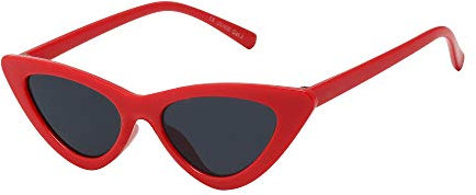 Kids Sunglasses Girls Boys Children Classic Cat Eye Style Shades UV 400 Protection (Red)