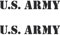 GreenIT 2 Stück Schriftzüge 30cm matt schwarz US Army USA MP Auto Aufkleber Tattoo Deko Folie Klebefolie