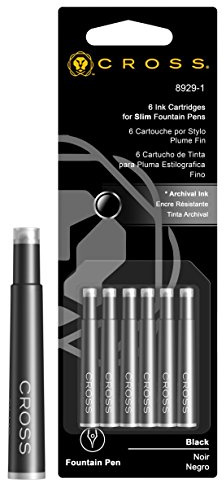 Cross Slim Fountain Pen Refill - Black