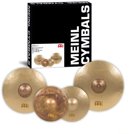 Meinl Cymbals Byzance Vintage Benny Greb Sand Schlagzeug Becken Set 14-20 Zoll (Video) Box Pack (35,56-50,80cm) B20 Bronze, Sandgestrahltes Finish (BV-141820SA)