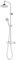 Schulte DuschMaster Rain III D969270 modern mit Thermostat, Messing-Kopfbrause extra flach 8 mm rund