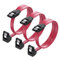Cable Matters Pacco da 3 Cavo SATA III angolo retto 90 gradi fino a 6.0 Gbps (Cavo SATA 3) Colore Rossa Con 3 fascette per cavi – 45 cm