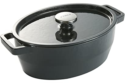 Pyrex - SlowCook - Cocotte Ovale en Fonte Compatible tous feux dont induction Ø 33 cm