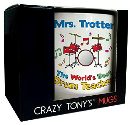 CRAZY TONY'S Music Teacher Personalised Mug Dad Husband Uncle Son Thank You Drum Teacher Gift
