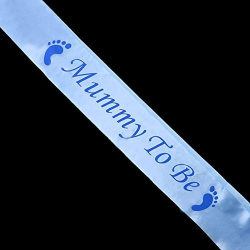 Gemini_mall® Schärpe für werdende Mütter aus Satin, für Babypartys, Party-Dekoration, Blau