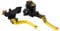 Rm 250 1993 Clutch Lever-Hauptbremszylinder Reservoirhebel Motorrad Hauptbremszylinderhebel 1 Paar 7/8(22Mm) Universal Motorrad Bremskupplung Hauptzylinder Ausgleichsbehälter Hebel Gold