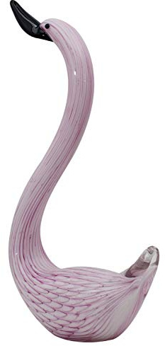 aubaho Glasfigur Figur Skulptur Glas Glasskulptur Schwan Murano-Stil Antik-Stil 37cm