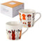 SPOTTED DOG GIFT COMPANY Lot de 2 Tasse Chien en Céramique, Ensemble de Mug Original pour le Café Thé avec Coffret, Mignon Mugs Tasses Animaux, Cadeaux pour les Amoureux des Chiens 380ml