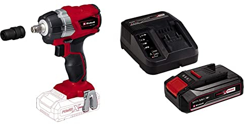Einhell TE-CW 18 Li BL Solo Power X-Change - Llave de Impacto de batería, Ion de Litio (Ref. 4510040) 4512097 Kit para Principiantes Que Incluye Batería 2,5 Ah + Cargador Power X-Change