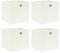 vidaXL 4X Aufbewahrungsbox Zusammenklappbar Spielkiste Regalkorb Faltkiste Korb Kinderbox Box Kiste Regalbox Staubox Weiß 32×32×32cm Stoff