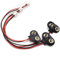 SDTC Tech 3 Pack 9V Battery Snap to 2-Pin XH2.54 Plug Connector Cable T Type Battery Clip Lead Wire (15cm)