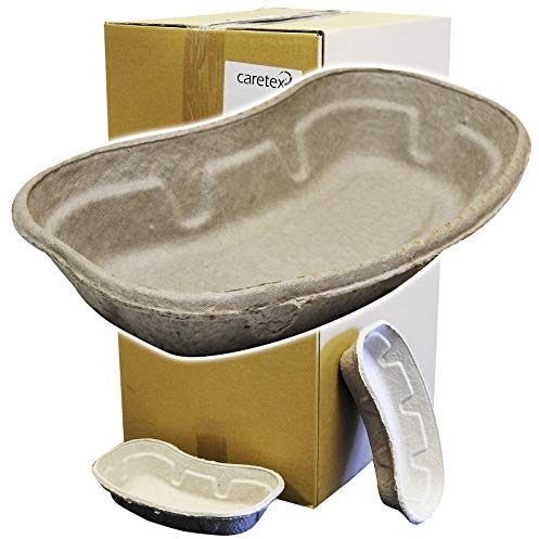300 Pack (Full Case) | Size - 700ml | Caretex - Pulp Card Kidney Dish Tray Bowl | Highly Disposable | Ideal for Care Homes, Nursing Homes, Hospital, Homecare