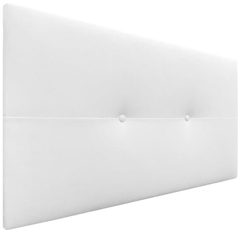 DHOME Kopfteil aus Kunstleder oder Stoff AQUALINE Pro Kopfteil Polsterkopfteil Luxusbett (Stoff Weiß, 95cm (Betten 70/80/90))