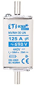 Eti-Polam Wkîadka bezpiecznikowa NH00 125A gR 690V M00UQ U-N (004331213)