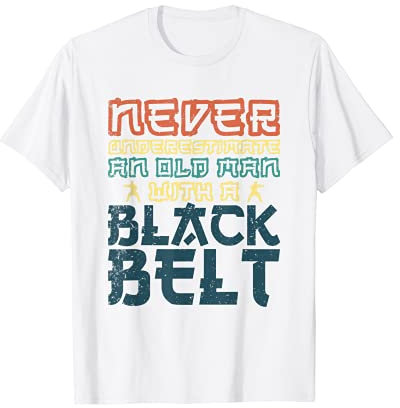 Arts Martiaux Cadeau Pour Homme Retraité Ceinture Noire Judo T-Shirt