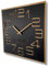FLEXISTYLE Wanduhr groß holzoptik Holz Digits ECO, quadratisch Stille, Wohnzimmer, Schlafzimmer, Made in EU (Schwarz, 60 cm)