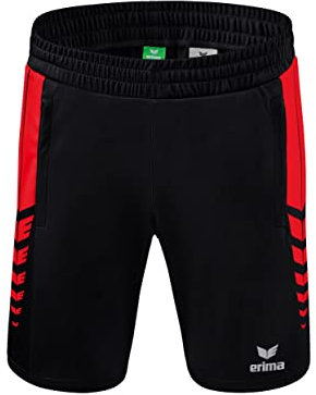 Erima Kinder Six Wings kurze Shorts, schwarz/rot, 164