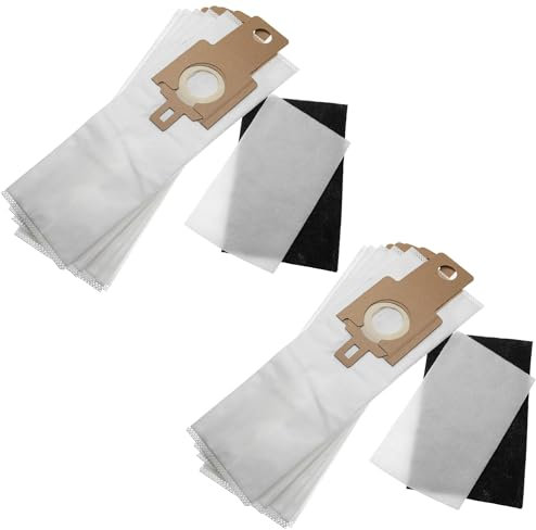 vhbw 12-Part Filter + Microfleece Bag Set Replacement for Hoover H20A, 9162280, H20, 09173717 for Vacuum Cleaner