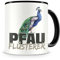 Samunshi® Pfau Tasse mit Spruch Pfau Flüsterer Geschenk für Pfau Fans Kaffeetasse Lustige Tassen zum Geburtstag