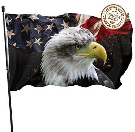 Amerikanische Adler-Flagge, doppelseitig, Freiheits-Flagge, USA, Gedenktag, 4. Juli, Unabhängigkeitstag, 9/11 Flagge, langlebig, lichtbeständig, für Haus und Garten