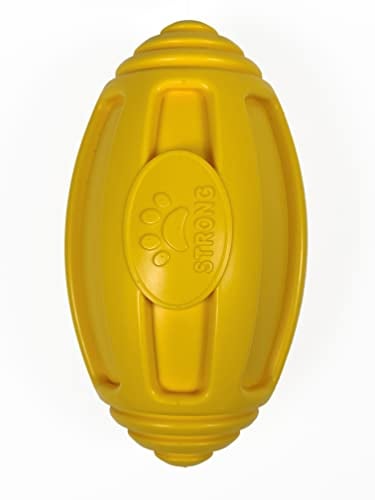Pet Store The Gorilla Tuff Floating Yellow Rugby Ball Dog Toy, Ideal for Throwing and Retrieval Games on land and in water. Encourages Healthy Exercise for your Dog