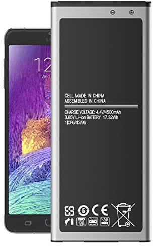 [4500mAh] Akku für Samsung Galaxy Note 4, Ersatzakku für Samsung Note 4 N910F|SM-N910U|SM-N910C|SM-N910H|SM-N910A|N910V Verizon|N910P Sprint|N910T T-Mobile ohne NFC