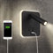 TWSXTE Port de charge USB Feux de chevet LED Lampe murale hotel intérieur Lumières mural lit Lampe murale couloir avec interrupteur Noir 3W + 10W (USB Carré)