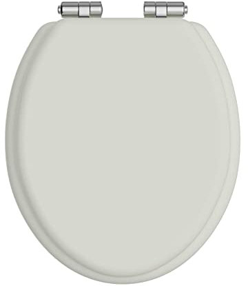 Heritage Chantilly Toilet Seat with Soft Close Chrome Hinges
