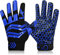 FINGER TEN American Football Receiver Handschuhe für Youth Jungen Mädchen, Torwarthandschuhe rutschfest Impact Palm Protection Outdoor Sport, Wasserdicht Gloves Fit Kinder Alter 5-14 (Cyan, L)