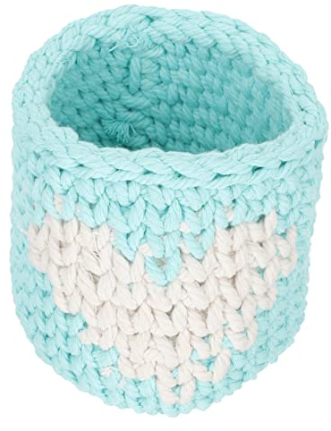 FELTECHELECTR Handmade Knitted Cup Sleeve Cotton Decorative Cover for Glass Water Cups Anti-scald and Spill-resistant for Home and Giving
