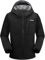 ATLASLAVA Regenjacke Herren Wasserdich mit Kapuze Atmungsaktiv Windbreaker Funktionsjacke Outdoorjacke Hardshelljacke 4 Taschen BLACK L