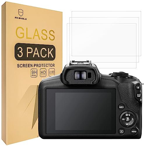 Mr.Shield Pellicola Protettiva per Canon EOS R100 Camera Vetro Temperato [9H Durezza] [3 Pezzi] Protezione Schermo Senza Bolle