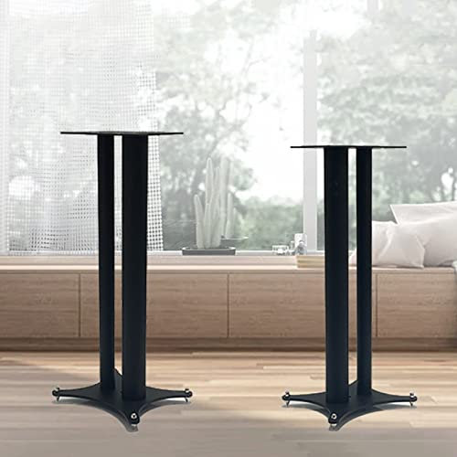 Speaker Stands,All Steel Bookshelf Holds Satellite and Bookshelf Speakers Up to 60kg/132lbs, Enhanced Listening Experience