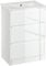 Kleankin Mueble Bajo Lavabo de Baño Con 2 Cajones, Armario de Cerámica Sintética 61x37x88 cm Blanco Brillante